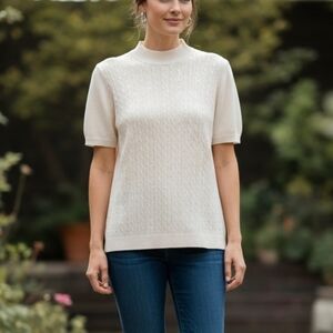 Alfred Dunner Sweater Womens Xl Color Cream.